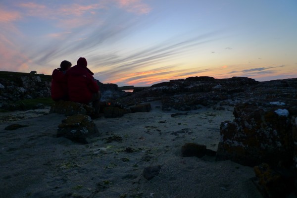 sunset camping mull